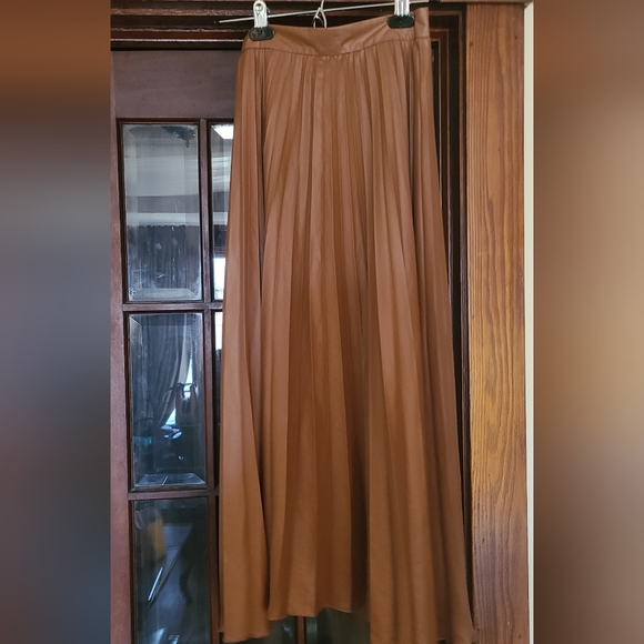 Zara | Brown Pleated Skirt - Picture 3 of 4